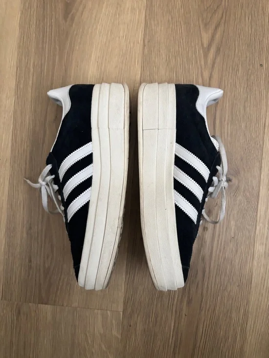 adidas Gazelle Platform Sneakers in Black and White - Picture 3 of 6